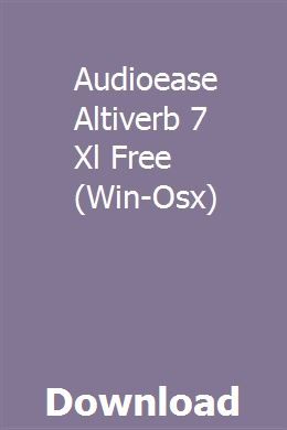 audioease altiverb 7 mac crack mega